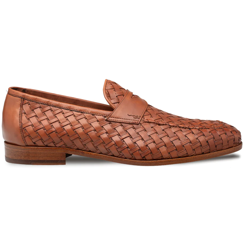 Mezlan Solomeo Woven Penny Loafer Cognac (21101)