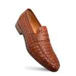 Mezlan Solomeo Woven Penny Loafer Cognac (21101)