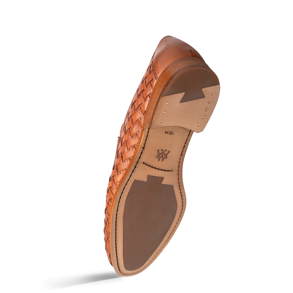 Mezlan Solomeo Woven Penny Loafer Cognac (21101)
