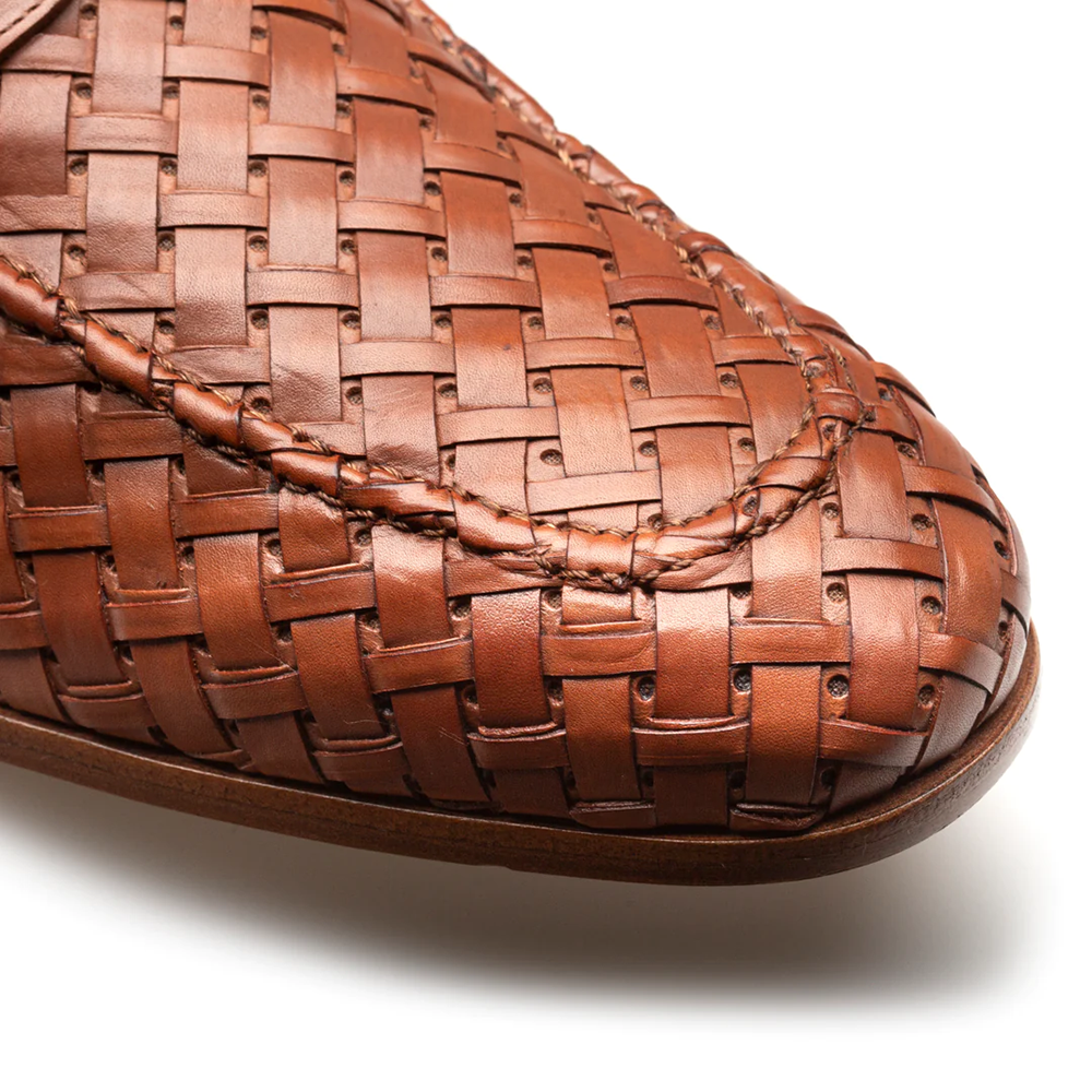 Mezlan Solomeo Woven Penny Loafer Cognac (21101)