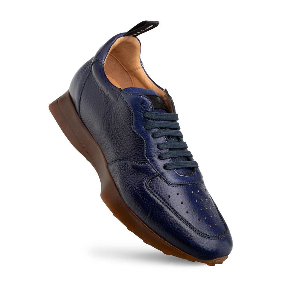 Mezlan Gerardo Deerskin Sneaker Blue (21135) | MensDesignerShoe.com