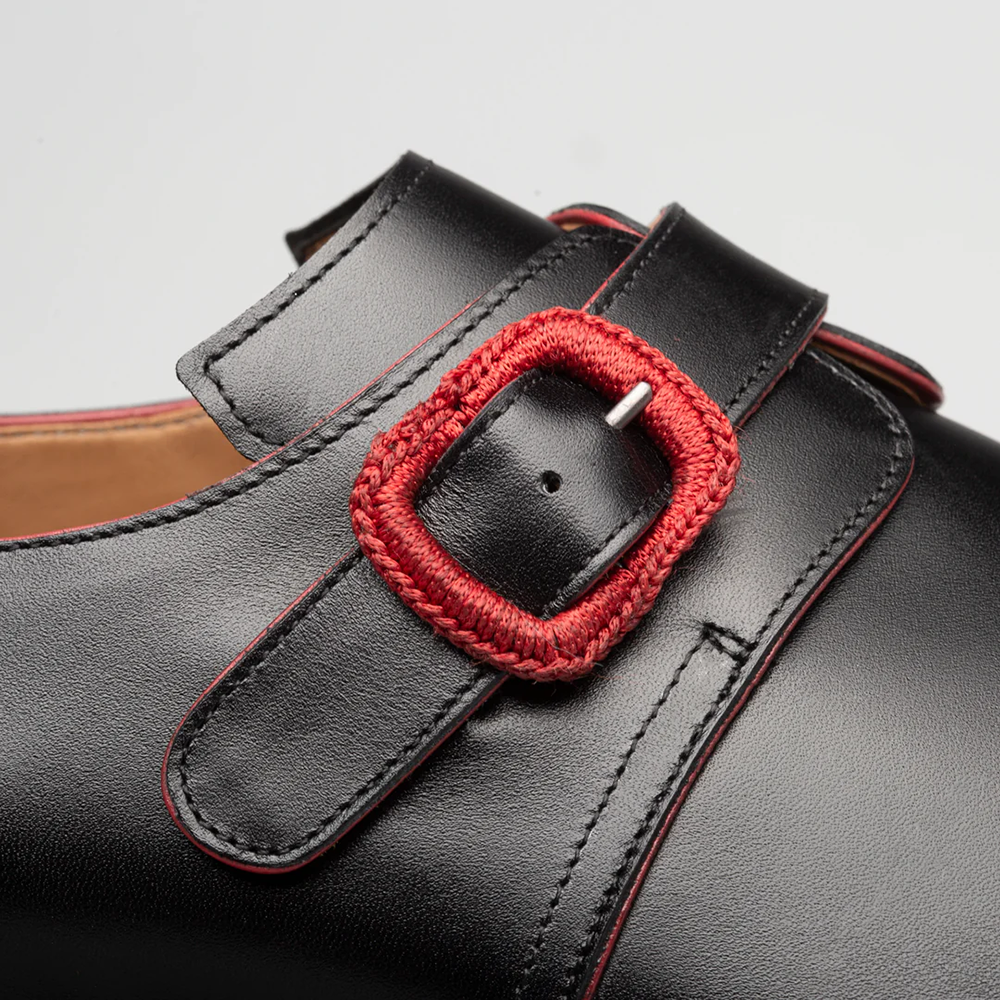 Mezlan Profumo Monk Strap Black (21148)