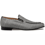 Mezlan Almeria Woven Slip-On Loafer Black / White (21187)