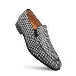 Mezlan Almeria Woven Slip-On Loafer Black / White (21187)