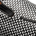 Mezlan Almeria Woven Slip-On Loafer Black / White (21187)