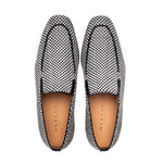 Mezlan Almeria Woven Slip-On Loafer Black / White (21187)