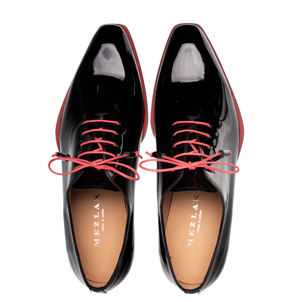 Mezlan Dietro 2 Asymmetrical Patent Oxfords Black (21188)