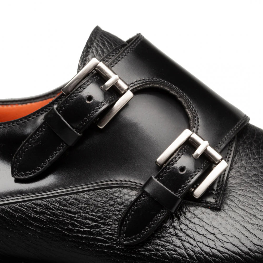 Mezlan Cantera Double Monk Strap Black (21189)