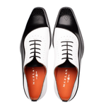Mezlan Two-Tone Calf & Deer Oxford Black / White (S21190)