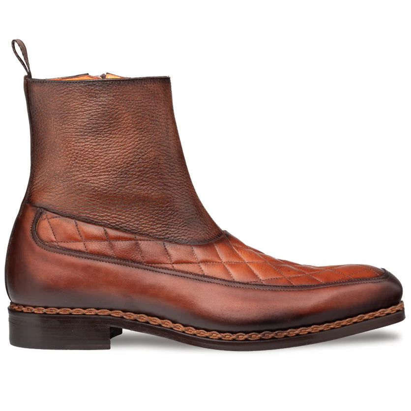Mezlan Musico Dress Zip Boot Dark Cognac (21239)
