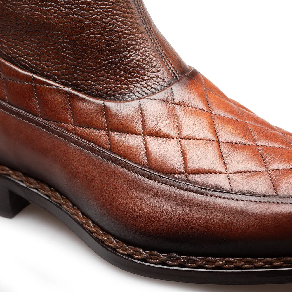 Mezlan Musico Dress Zip Boot Dark Cognac (21239)
