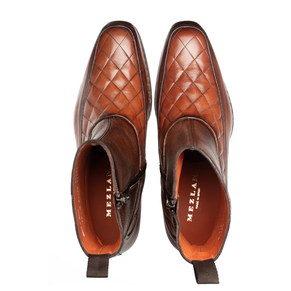 Mezlan Musico Dress Zip Boot Dark Cognac (21239)