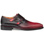 Mezlan Pintor Multi-Tone Double Monk Burgundy & Black (21244)