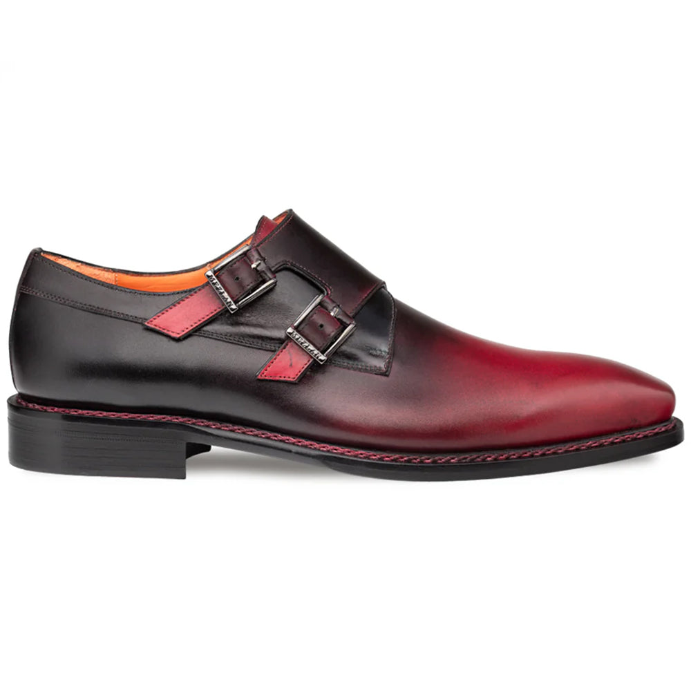 Mezlan Pintor Multi-Tone Double Monk Burgundy & Black (21244)