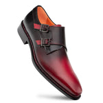 Mezlan Pintor Multi-Tone Double Monk Burgundy & Black (21244)