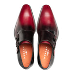 Mezlan Pintor Multi-Tone Double Monk Burgundy & Black (21244)