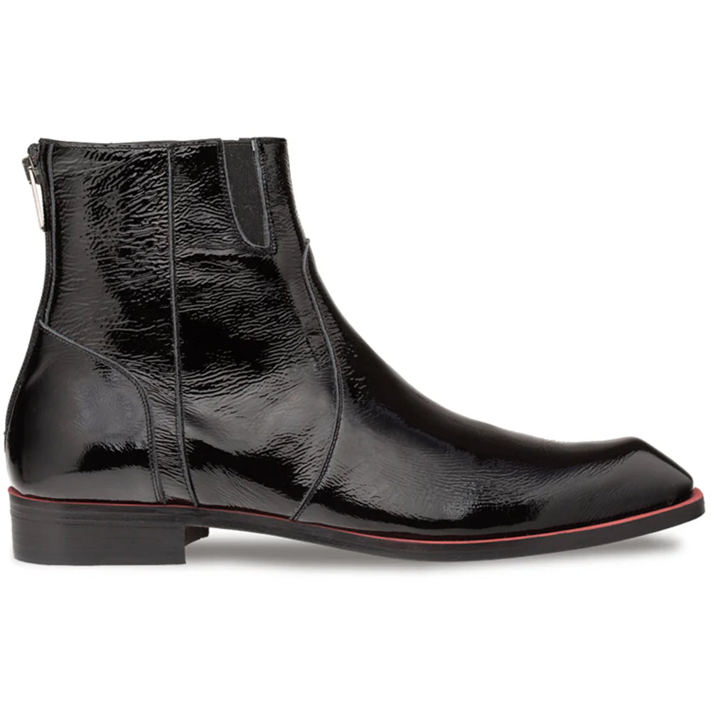 Mezlan Marques Hi-Shine Leather Boot Black