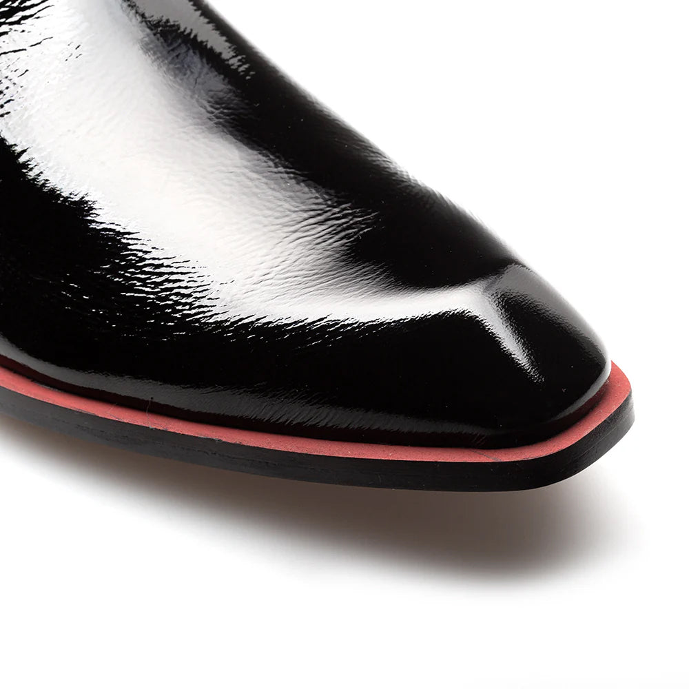 Mezlan Baroni Hi-Shine Leather Boot Black (21300)