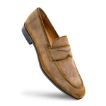 Mezlan Caro Suede Penny Loafer Taupe (21312)