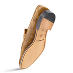 Mezlan Caro Suede Penny Loafer Taupe (21312)