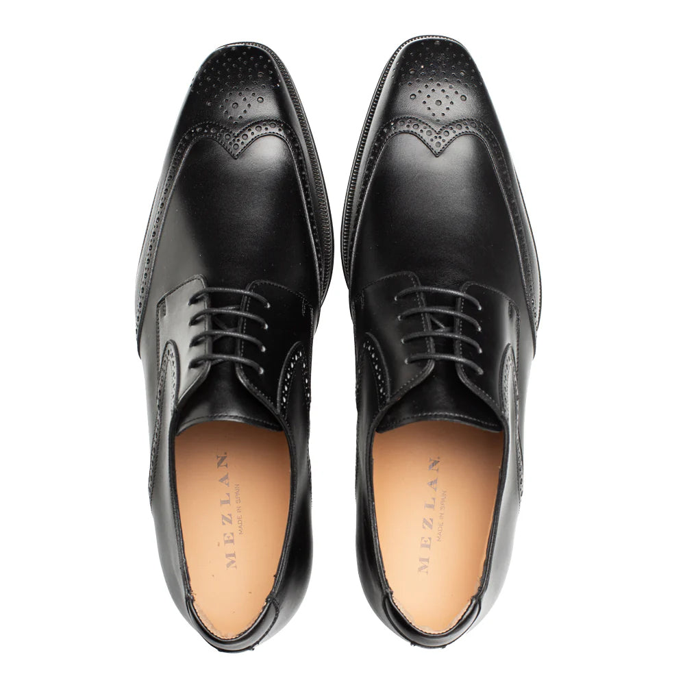 Mezlan Tasso Wing Tip Derby Black (21315)