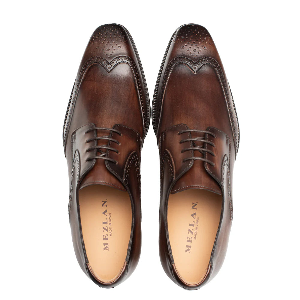 Mezlan Tasso Wing Tip Derby Chestnut (21315)