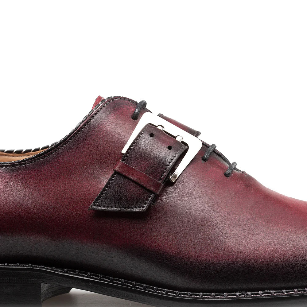 Mezlan Machado Oxford Monk Strap Burgundy (21317)