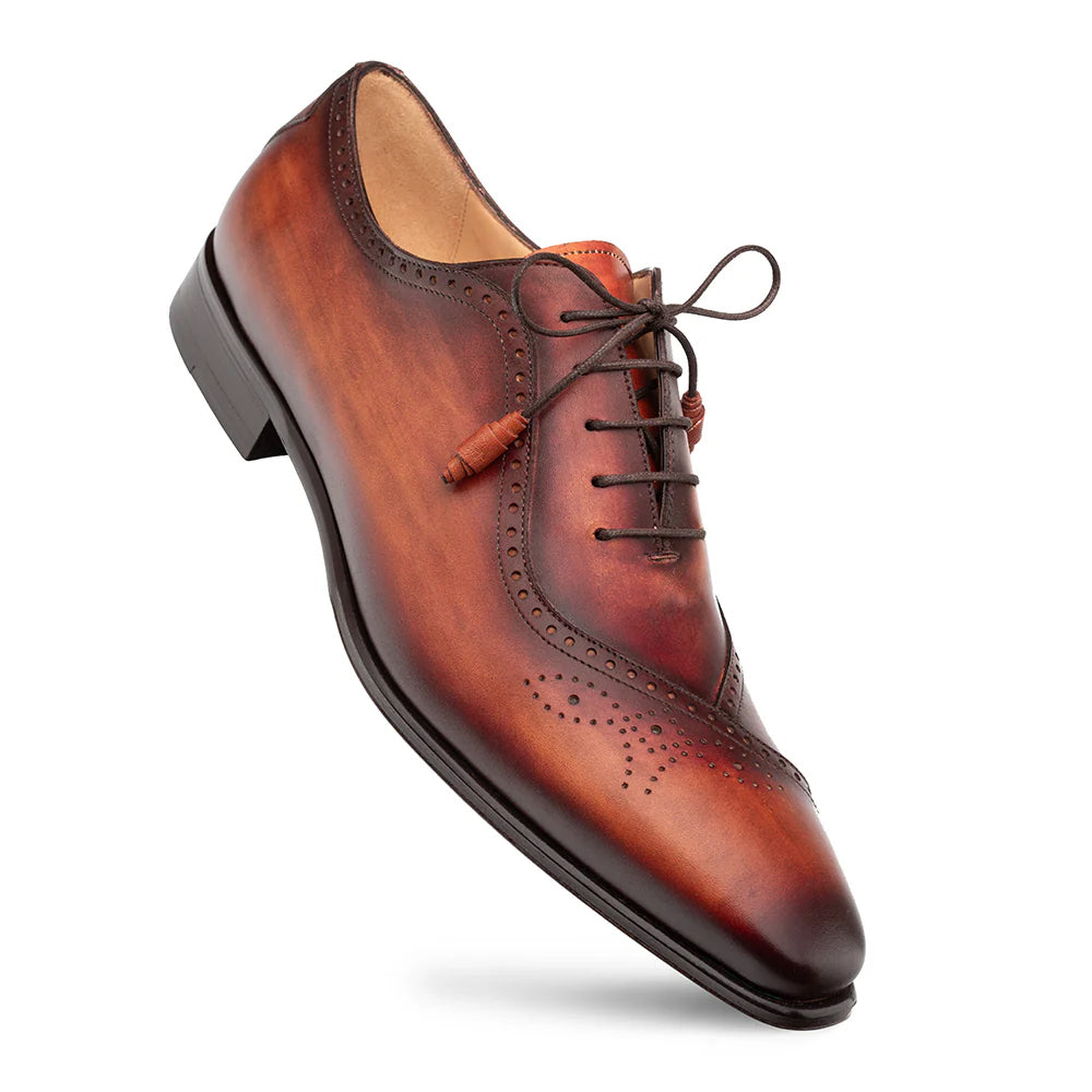 Mezlan Gasset Wing Tip Oxford Cognac Rust (21341)