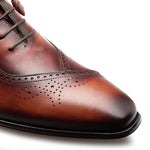 Mezlan Gasset Wing Tip Oxford Cognac Rust (21341)
