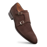 Mezlan Actore II Suede Double Monk Strap Chestnut (21356)
