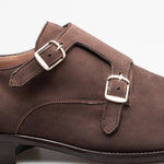 Mezlan Actore II Suede Double Monk Strap Chestnut (21356)