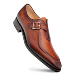 Mezlan Calfskin Apron Toe Monk Strap Cognac Rust (E21366)