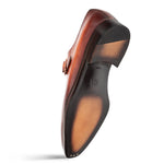 Mezlan Calfskin Apron Toe Monk Strap Cognac Rust (E21366)