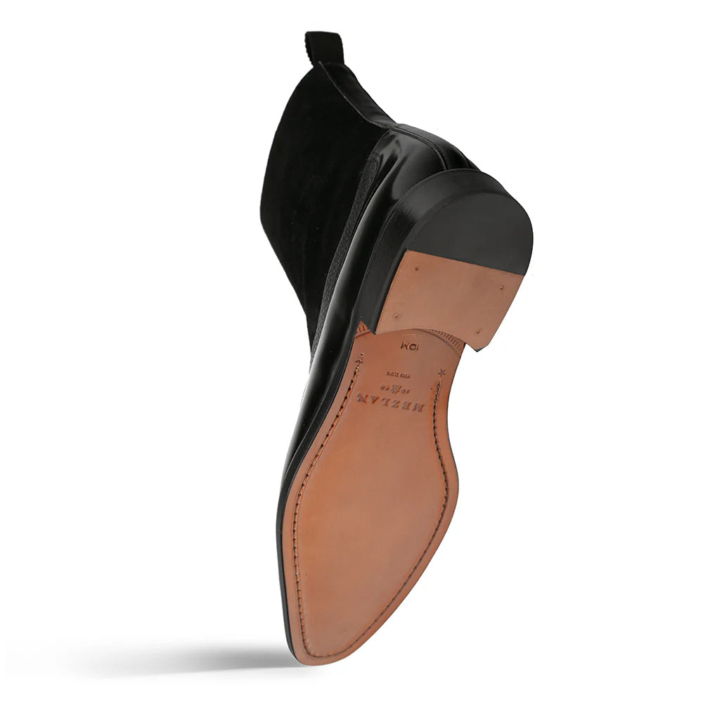 Mezlan Calf / Suede Dress Boot Black