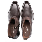 Mezlan Calf / Suede Dress Boot Brown
