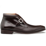 Mezlan Textured Hi-Shine Calf Monk Demiboot Brown
