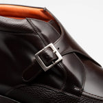 Mezlan Textured Hi-Shine Calf Monk Demiboot Brown