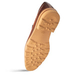 Mezlan Laser-Print Rugged Loafer Dark Cognac