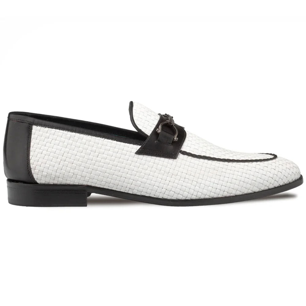 Mezlan Salva Woven Slip On White / Black