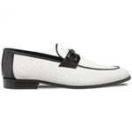 Mezlan Salva Woven Slip On White / Black
