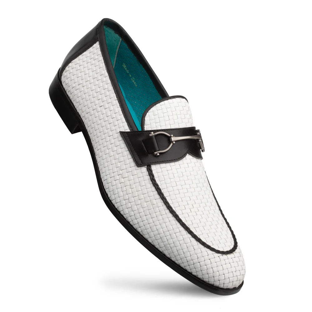 Mezlan Salva Woven Slip On White / Black (21503)