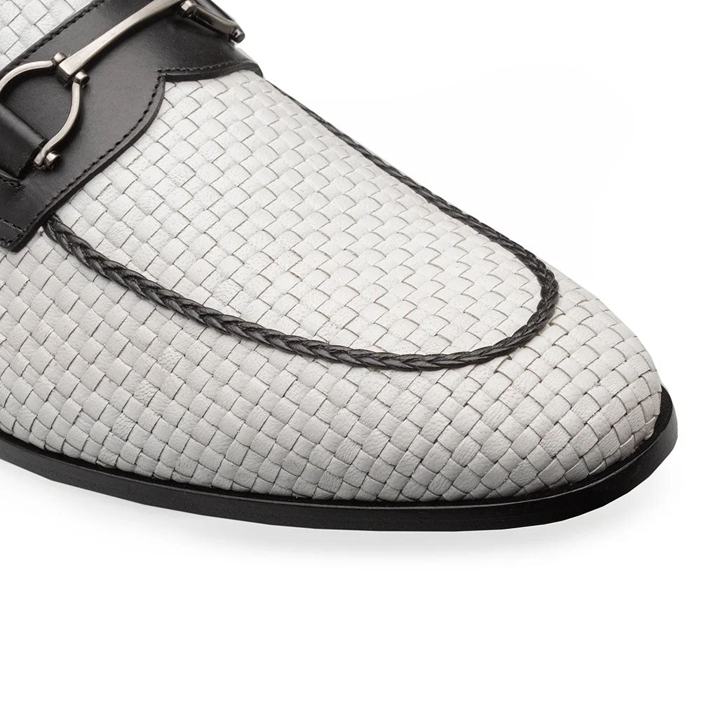 Mezlan Salva Woven Slip On White / Black (21503)
