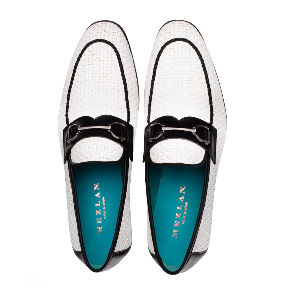 Mezlan Salva Woven Slip On White / Black (21503)