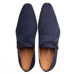 Mezlan Ayllon Woven Suede Monk Strap Blue (21520)