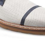 Mezlan Alari Perforated Nubuck Monk Strap Grey / Blue (21534)