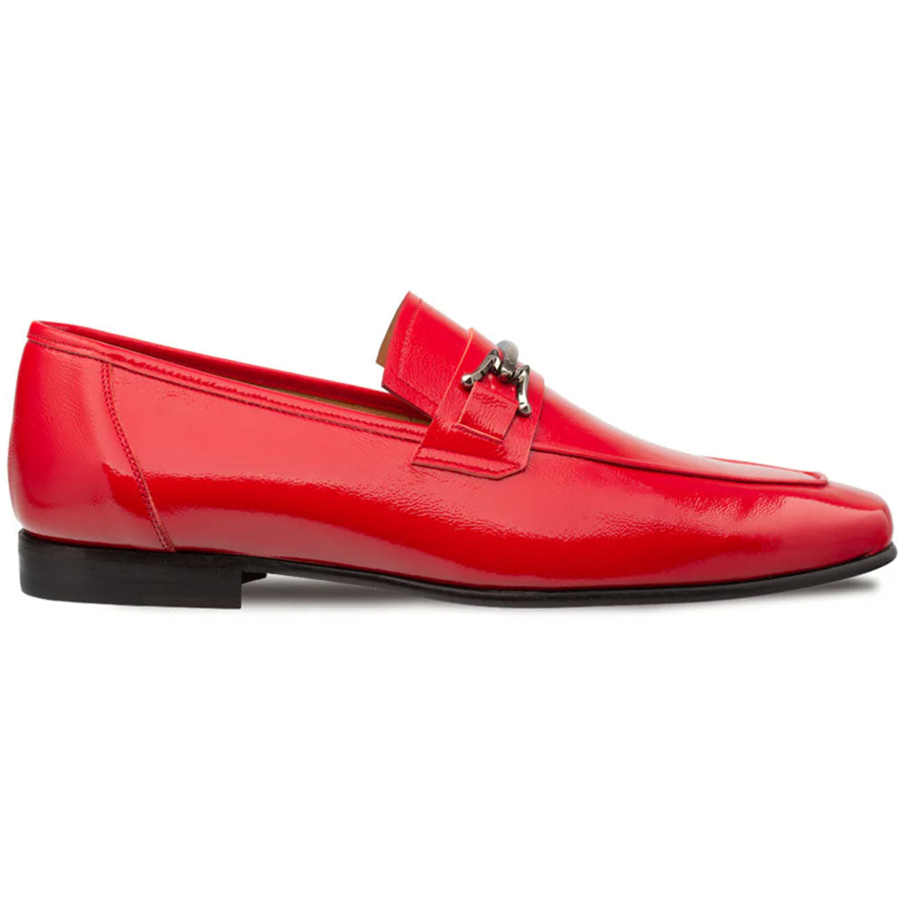Mezlan Guardia Shiny Calf Ornament Loafer Red