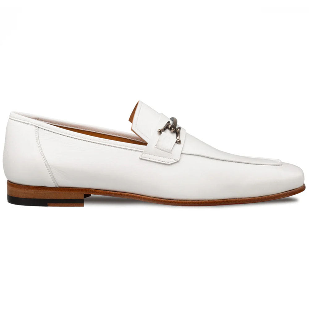 Mezlan Guardia Shiny Calf Ornament Loafer White