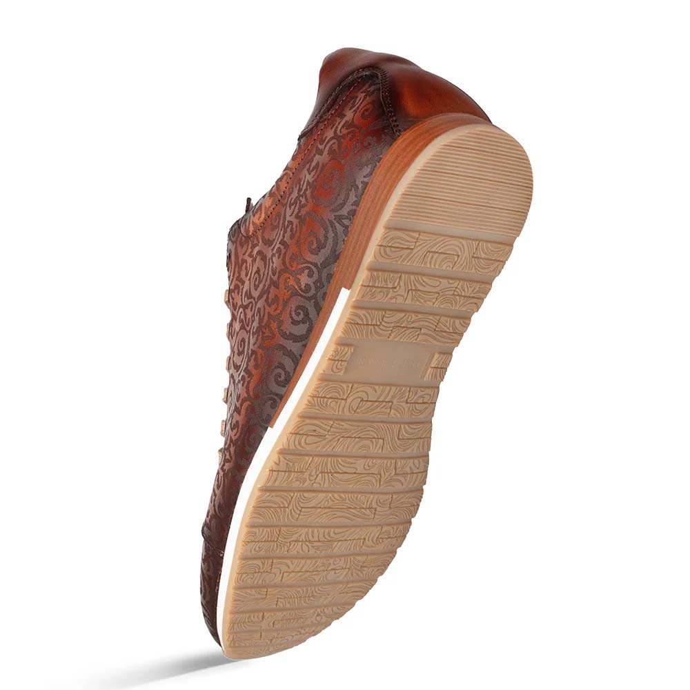 Mezlan Portico Laser-Print Sneaker Cognac / Rust (21577)