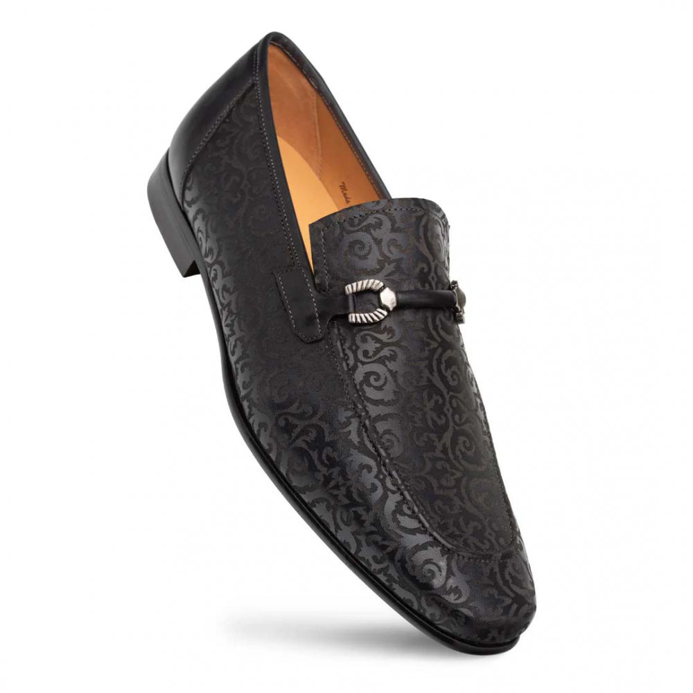 Mezlan Alcaraz Laser-Print Slip On Black (21586)