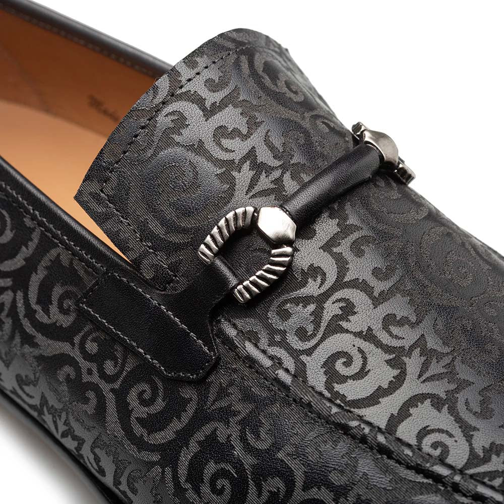 Mezlan Alcaraz Laser-Print Slip On Black (21586)